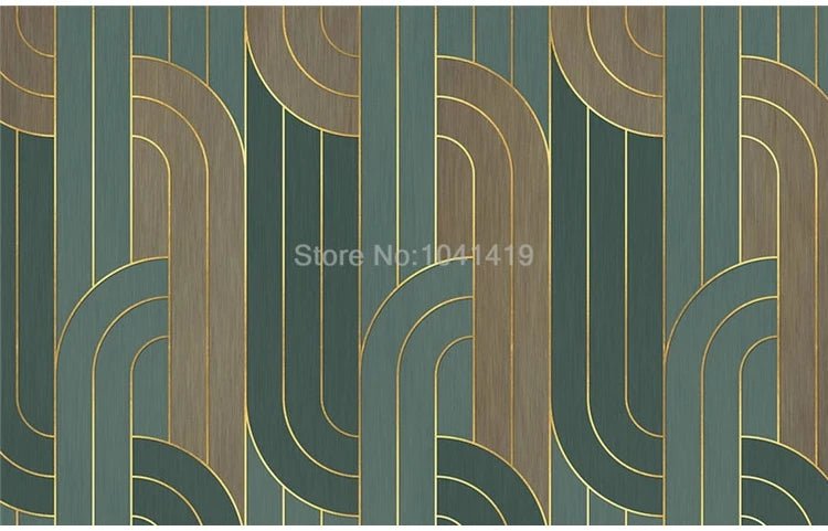 Tranh Dán Tường 3D Họa Tiết Trừu Tượng Vàng Sang Trọng - Daisan Store