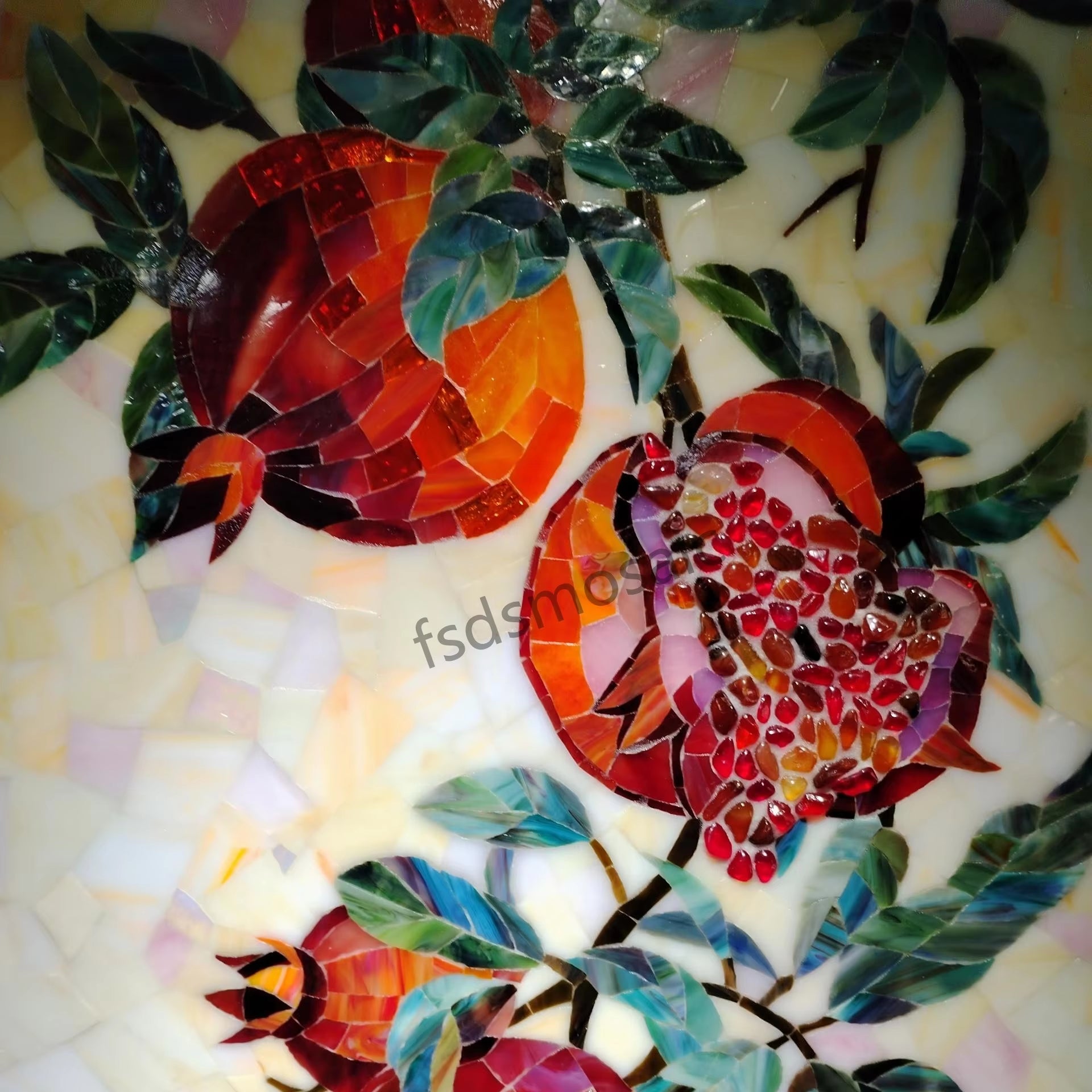 Tranh gốm mảnh ghép quả lựu hiện đại - Daisan Store