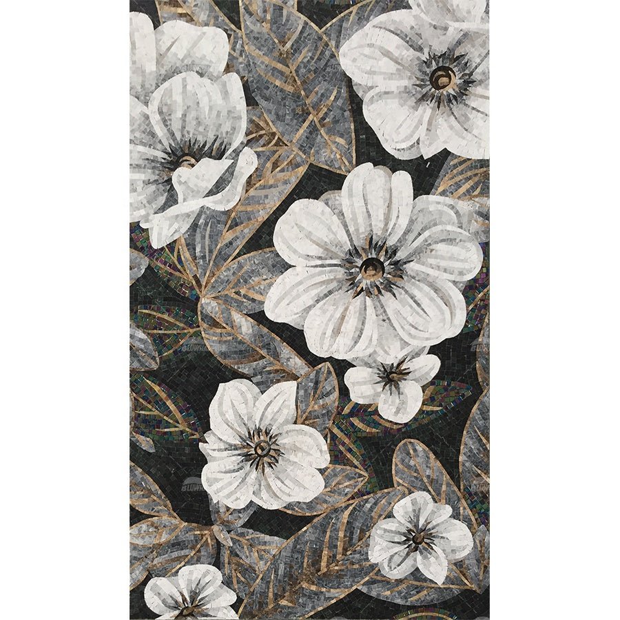 Tranh khảm hoa 3D thủ công ốp tường bể bơi - Daisan Store