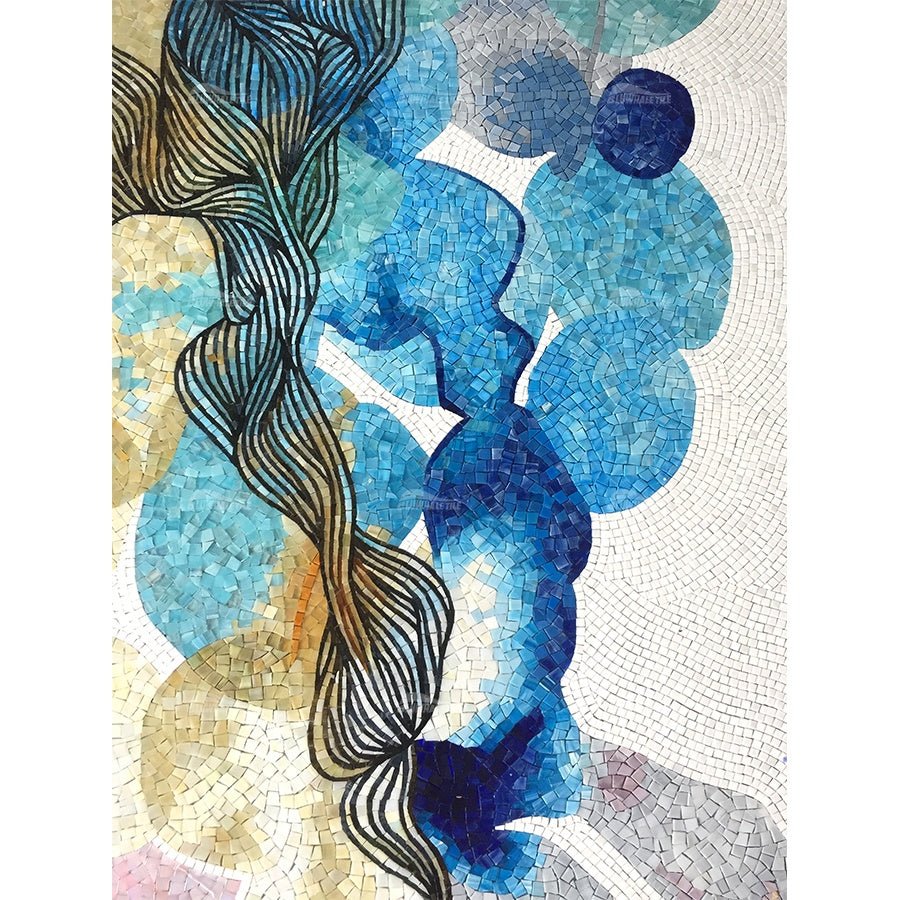 Tranh khảm hoa 3D thủ công ốp tường bể bơi - Daisan Store