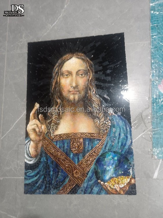 Tranh khảm kính cắt tay họa tiết người trên tường nội thất tùy chỉnh - Daisan Store