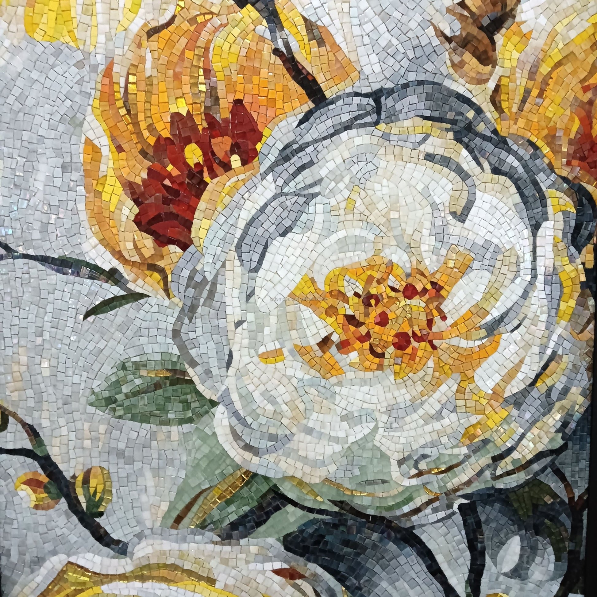 Tranh khảm kính nghệ thuật thủ công hiện đại sang trọng trang trí tường phòng tắm, khách sạn hoặc nhà ở - Daisan Store