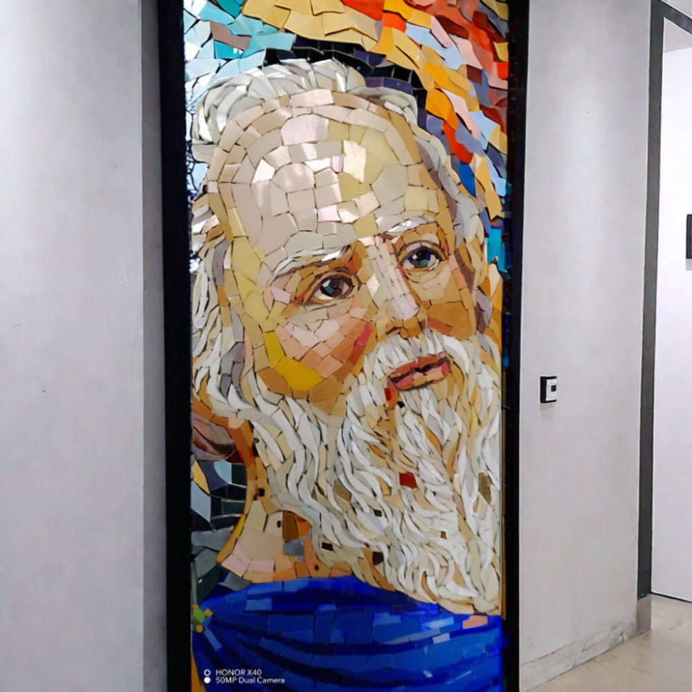 Tranh khảm mảnh nhỏ thủ công trang trí hành lang phòng khách hiện đại sang trọng - Daisan Store