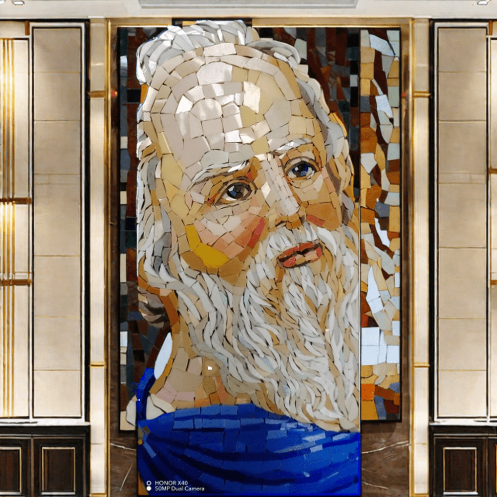 Tranh khảm mảnh nhỏ thủ công trang trí hành lang phòng khách hiện đại sang trọng - Daisan Store