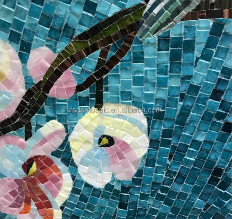 Tranh khảm thủ công họa tiết vẹt trang trí hành lang phòng khách - Daisan Store