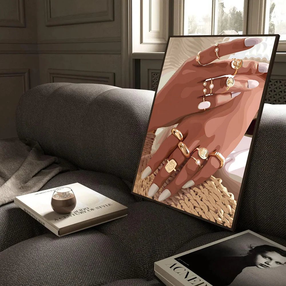 Tranh Poster Chân Dung Phụ Nữ Da Đen Châu Phi Chống Thấm - Daisan Store