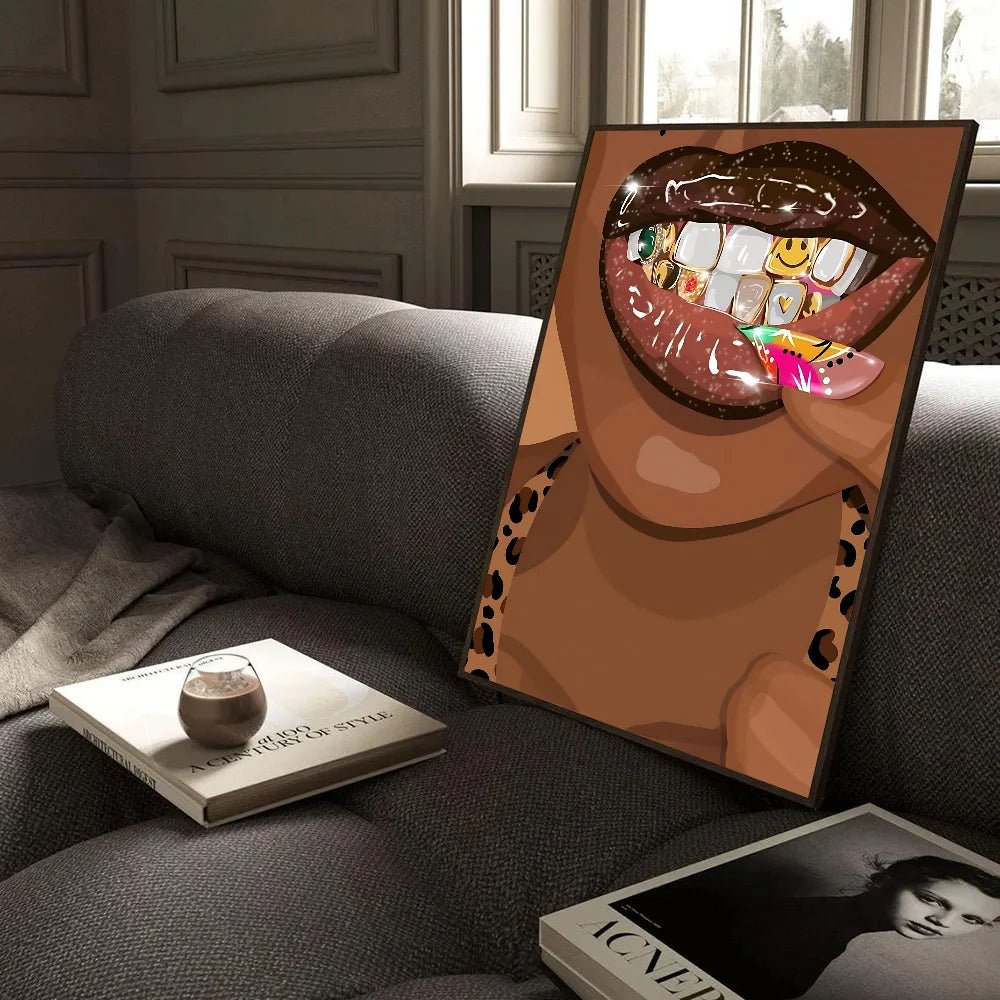 Tranh Poster Chân Dung Phụ Nữ Da Đen Châu Phi Chống Thấm - Daisan Store