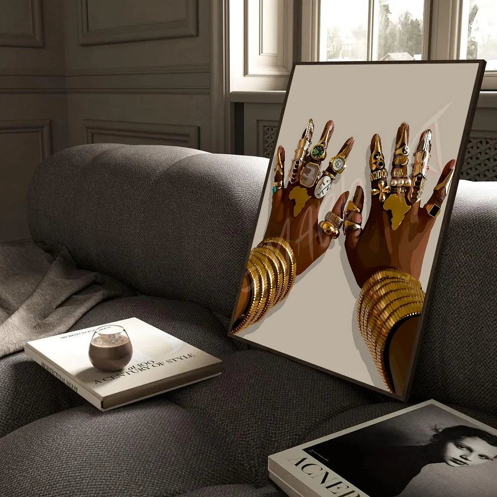 Tranh Poster Chân Dung Phụ Nữ Da Đen Châu Phi Chống Thấm - Daisan Store