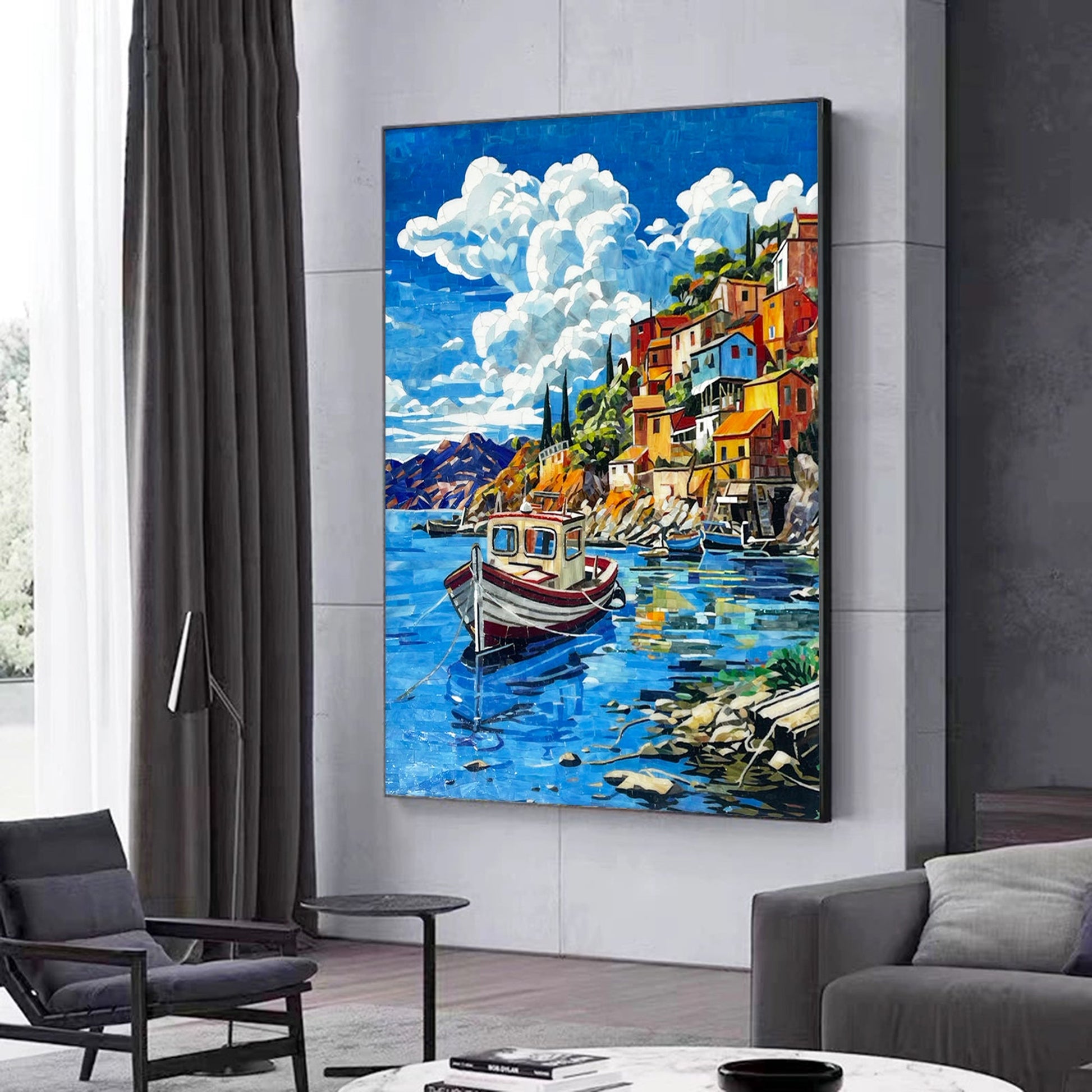 Tranh và tranh tường khảm xanh lam - Daisan Store