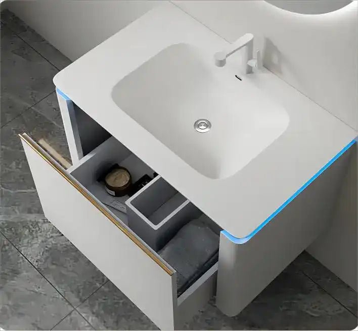 Tủ chậu rửa mặt phòng tắm thiết kế hiện đại sang trọng bán chạy, tủ chính có đèn cảm ứng - Daisan Store