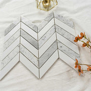 Tự làm đồ trang trí nhà bằng gạch xương cá tự dính ốp tường bằng vật liệu thân thiện với môi trường kết hợp gạch khảm đá cẩm thạch - Daisan Store