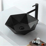 Tủ rửa tay bằng gốm sứ màu đen mờ hiện đại có lỗ thoát nước dùng cho khách sạn và nhà ở - Daisan Store