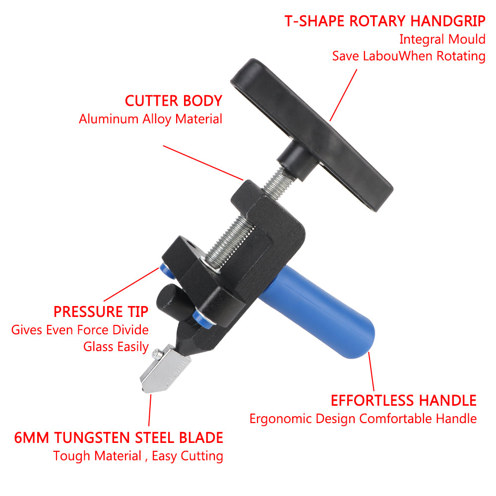 Tile Breaker Knife Wheel Glass Tile Hand Cutting Tool 2-in-1 Tile Cutter Professional Mirror Cutting Tool Accessories