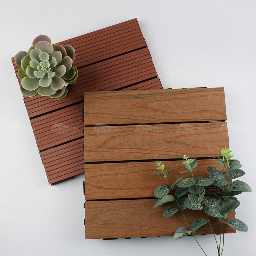 Ván lát sàn gỗ nhựa composite ngoài trời thân thiện với môi trường 100%, chống trơn trượt, dành cho khu vực xung quanh hồ bơi, lắp ghép dễ dàng - Daisan Store