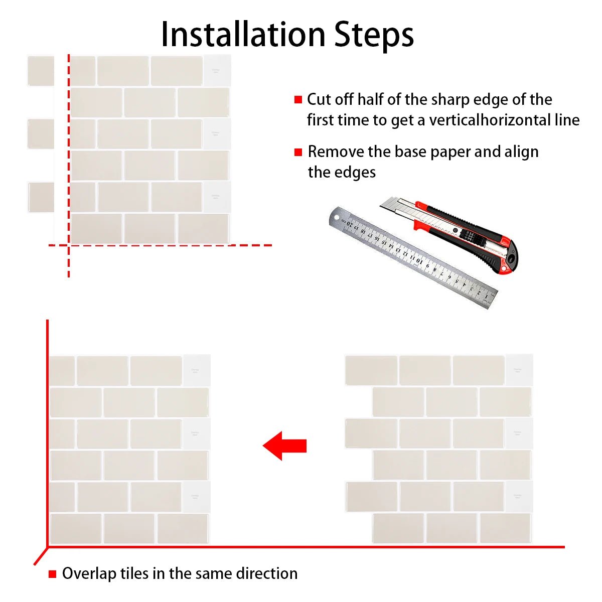 Vividtiles 3D Vinyl Dán Dính Ốp Tường Bếp Chống Nước Bền - Daisan Store