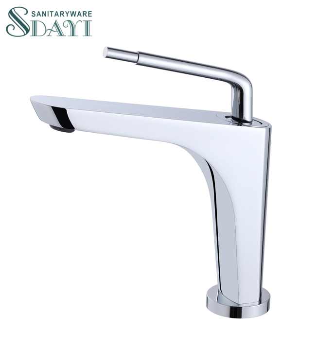 Vòi chậu lavabo bằng đồng thau mạ crôm sáng bóng hiện đại SDAYI - Daisan Store