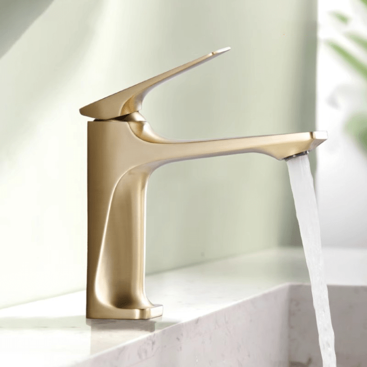 Vòi chậu rửa đơn bằng đồng thau, bán trực tiếp từ nhà máy, màu vàng hồng, vòi cao cho phòng tắm - Daisan Store