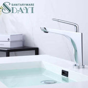 Vòi chậu rửa mặt bằng đồng thau một lỗ phổ biến của SDAYI Tiktok, vòi chậu rửa mặt mạ crôm, gắn trên sàn - Daisan Store