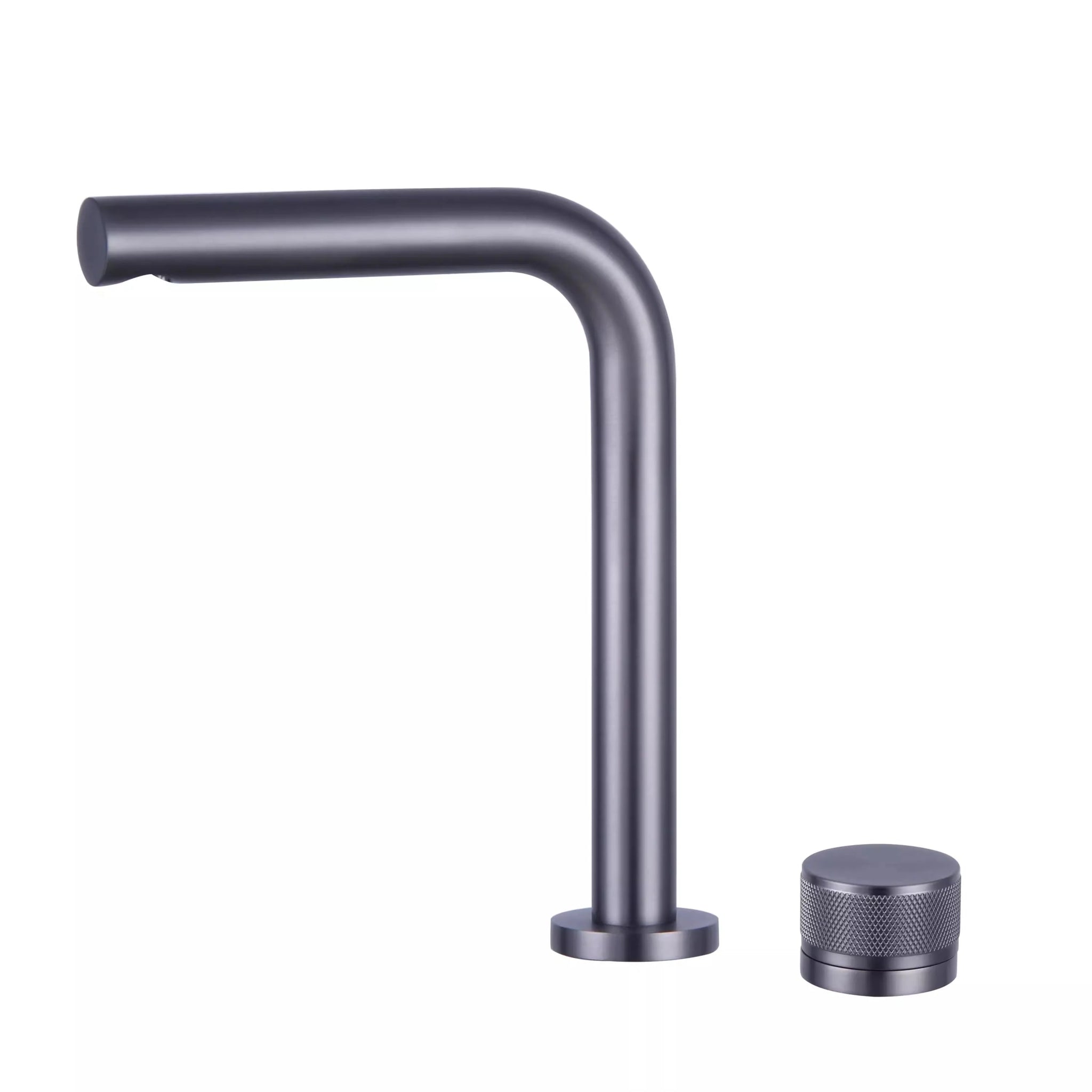 Vòi lavabo Tuqiu đen xoay 2 lỗ chậu rửa hiện đại - Daisan Store