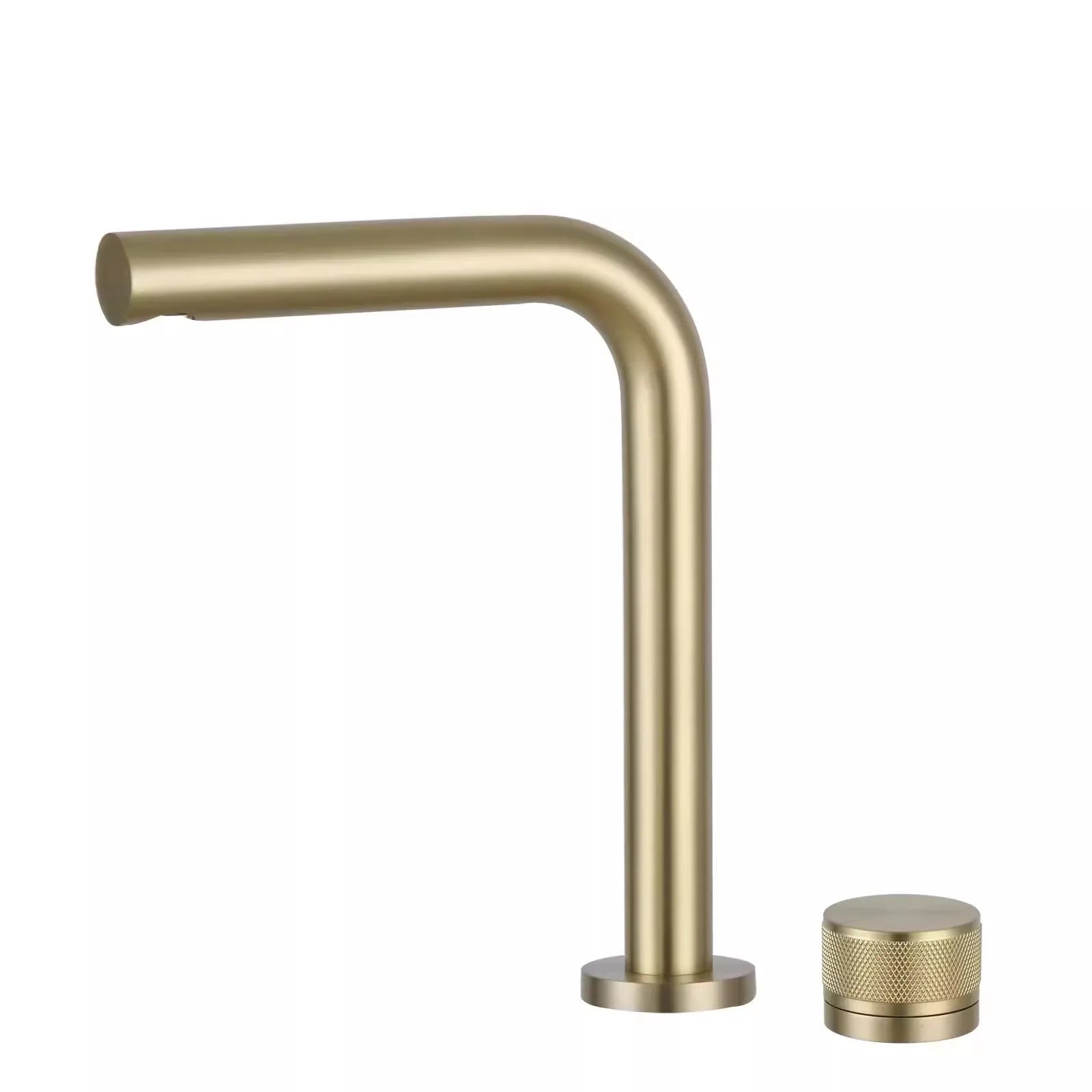 Vòi lavabo Tuqiu đen xoay 2 lỗ chậu rửa hiện đại - Daisan Store