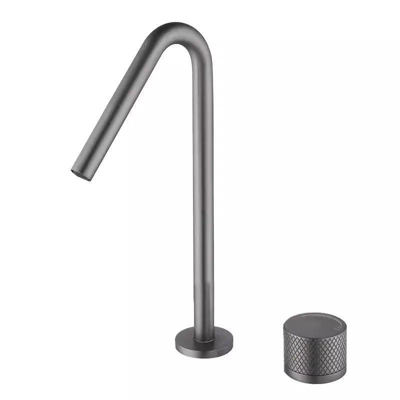 Vòi lavabo Tuqiu đen xoay 2 lỗ chậu rửa hiện đại - Daisan Store