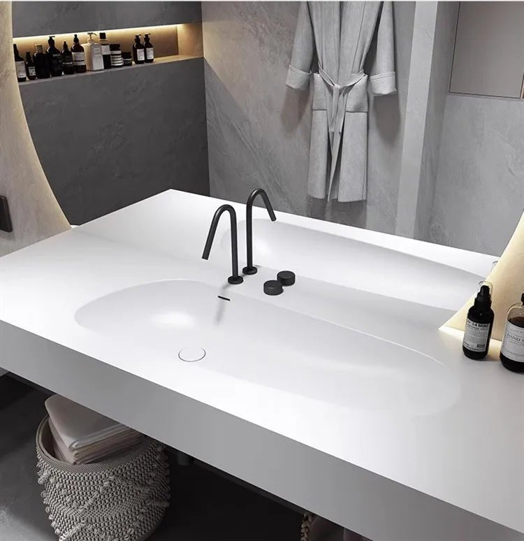 Vòi lavabo Tuqiu đen xoay 2 lỗ chậu rửa hiện đại - Daisan Store