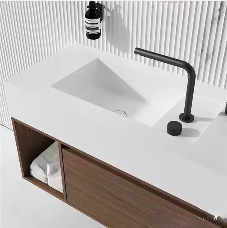 Vòi lavabo Tuqiu đen xoay 2 lỗ chậu rửa hiện đại - Daisan Store