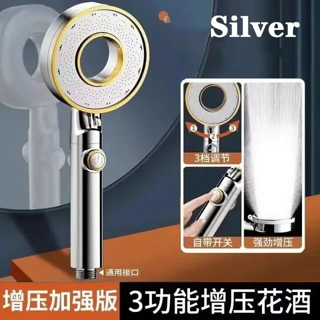 Vòi Sen Áp Lực 3 Chế Độ, Tiết Kiệm Nước, Mạ Bạc - Daisan Store