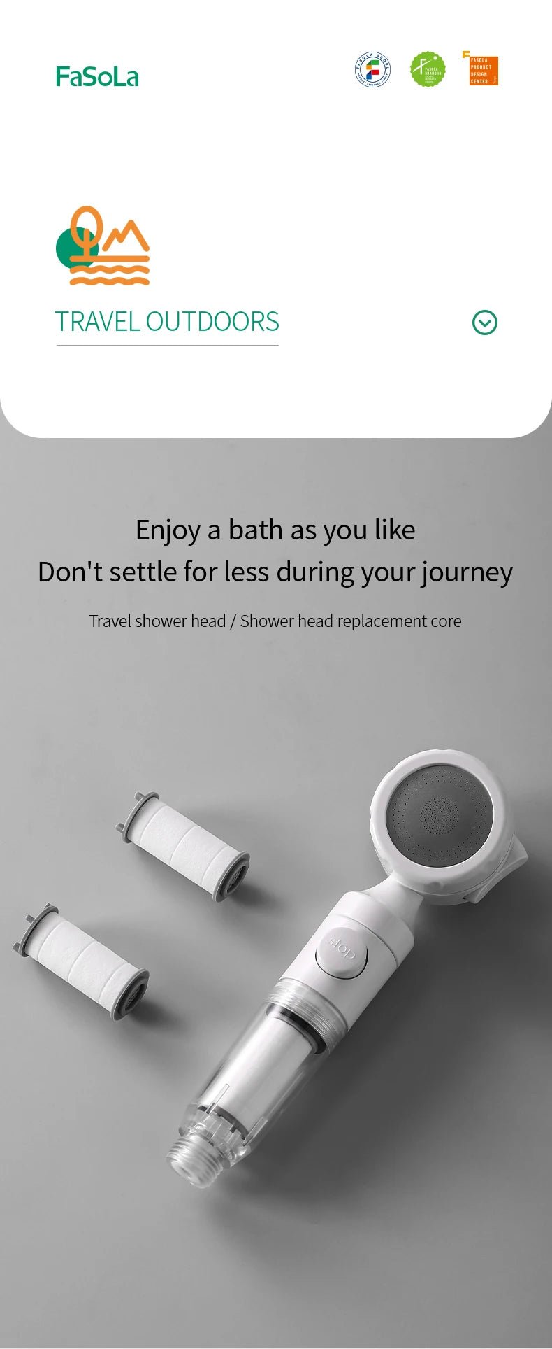 Vòi Sen Lọc Nước Áp Lực, Kháng Khuẩn Du Lịch Tiện Dụng - Daisan Store