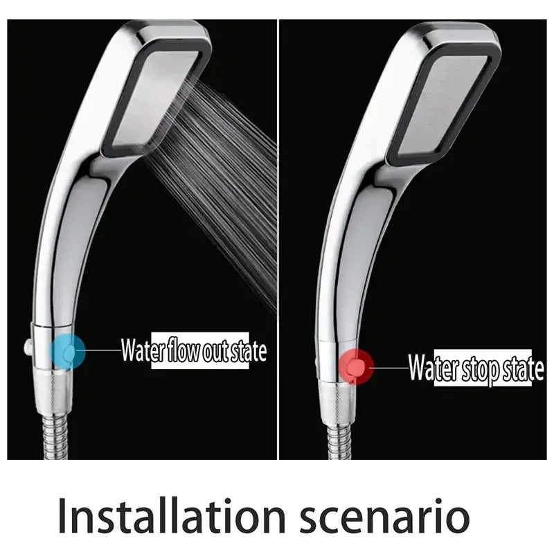 Vòi Sen Tắm Đa Năng 1 Nút Bấm Ngắt Nước Nhanh - Daisan Store