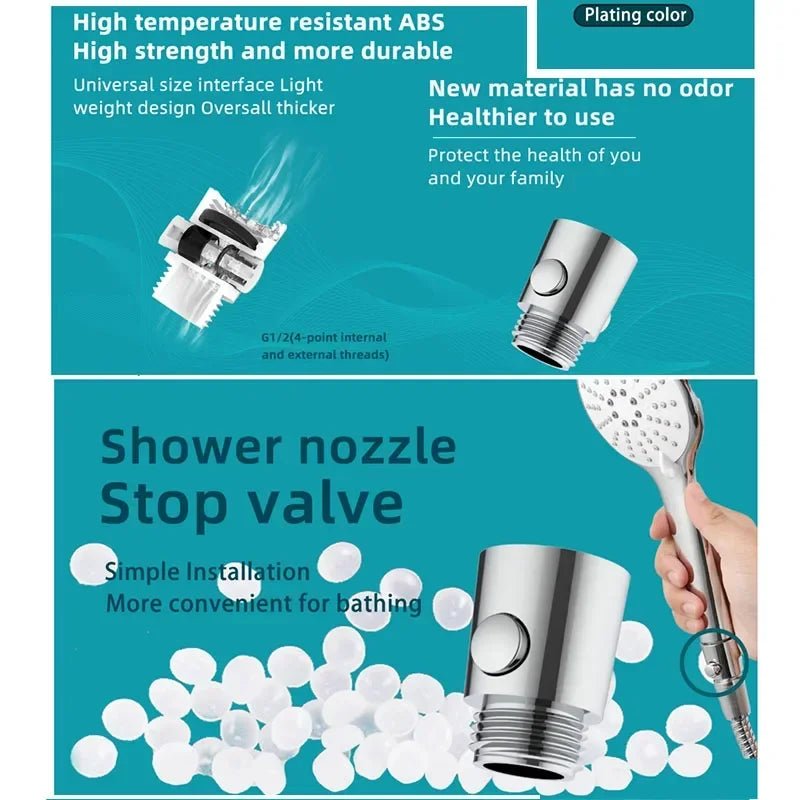 Vòi Sen Tắm Đa Năng 1 Nút Bấm Ngắt Nước Nhanh - Daisan Store