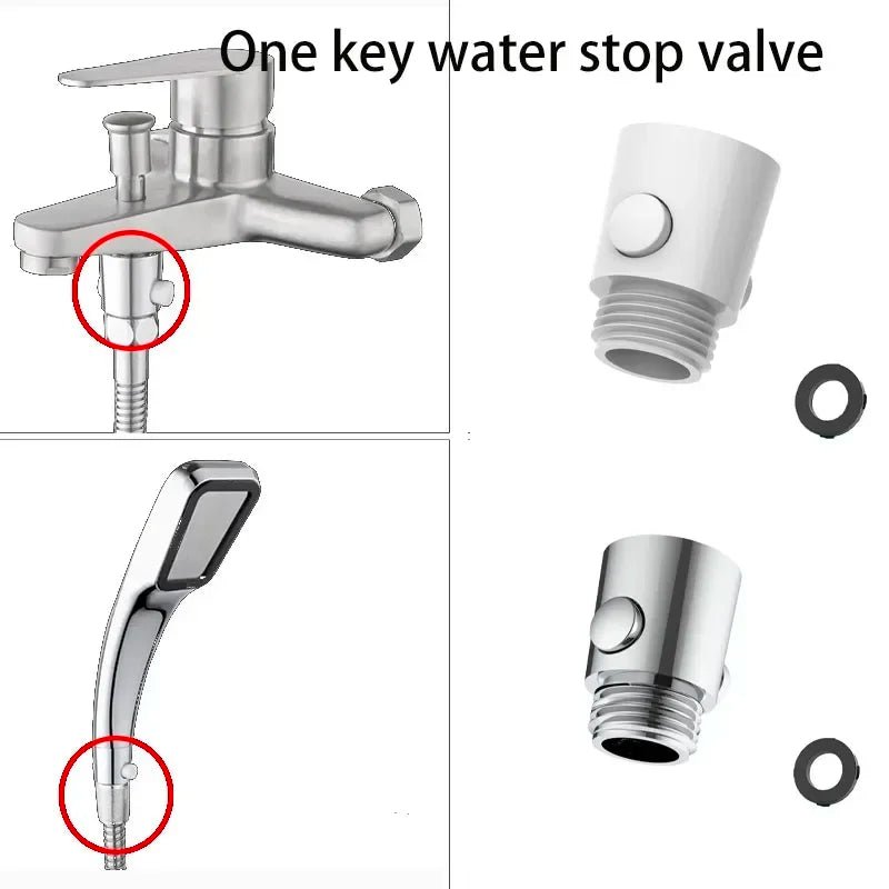 Vòi Sen Tắm Đa Năng 1 Nút Bấm Ngắt Nước Nhanh - Daisan Store