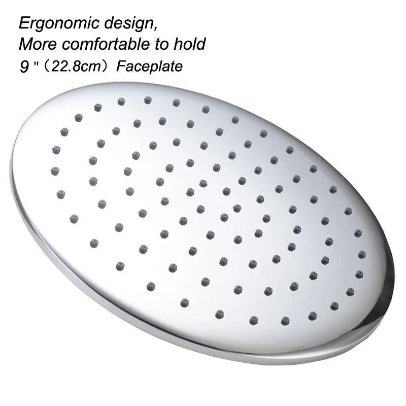 Vòi Sen Tròn Giấu Mặt Mạ Điện Chrome 9 Inch Phun Nước Lớn - Daisan Store