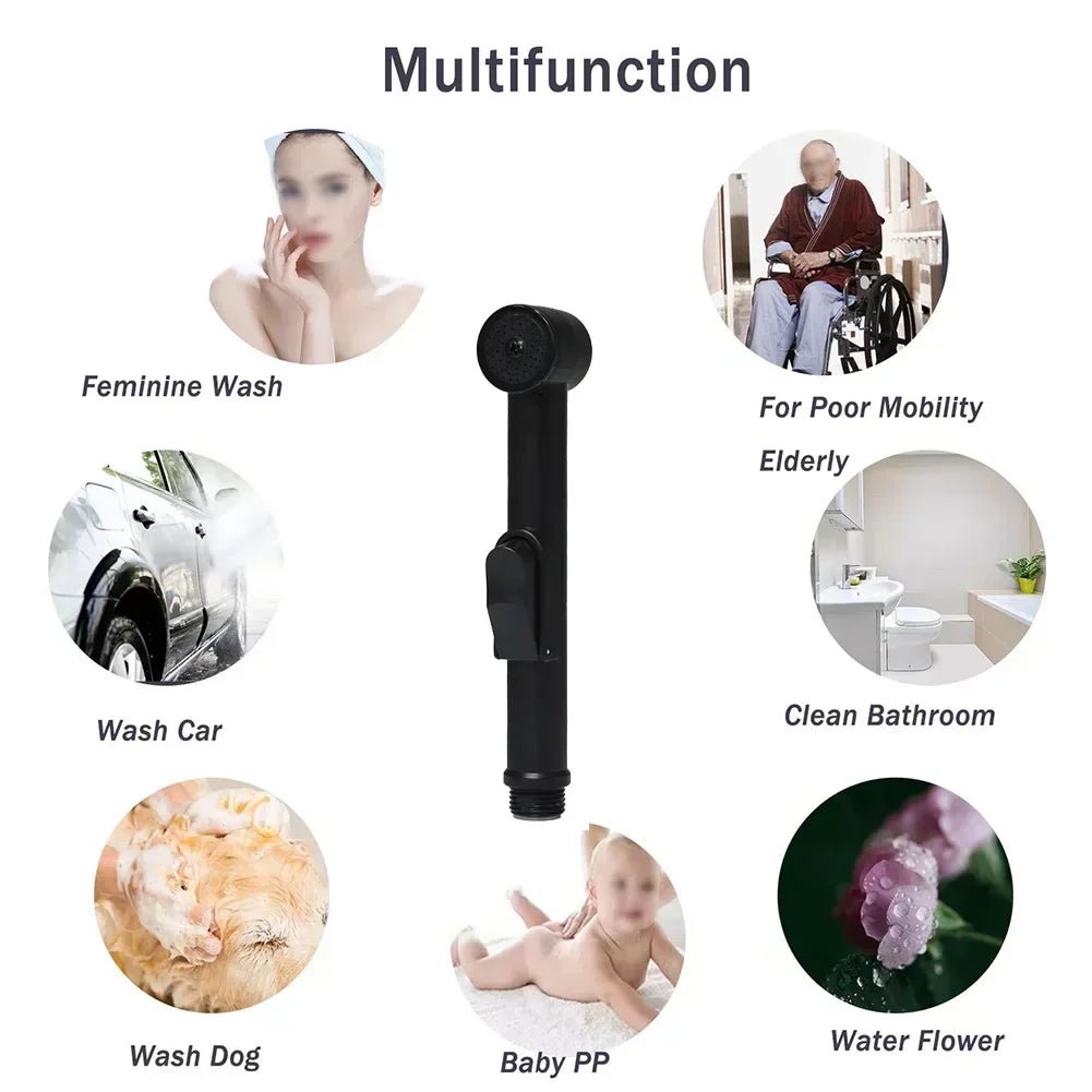 Vòi Xịt Vệ Sinh Cầm Tay Đen ABS - Tiện Ích Phòng Tắm - Daisan Store