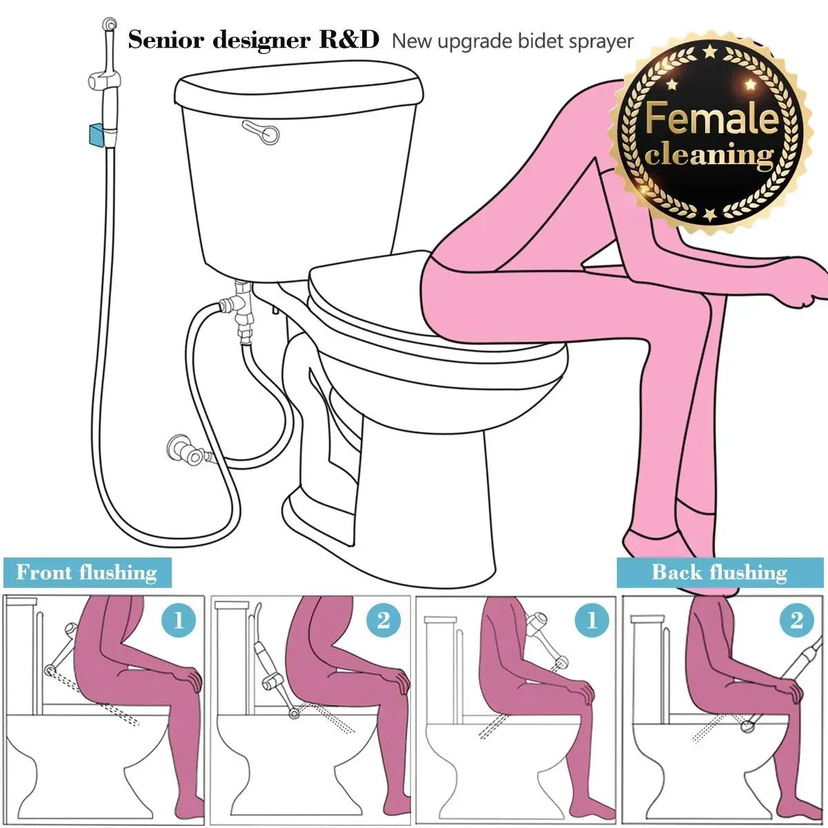 Vòi Xịt Vệ Sinh Nữ Đa Năng Cho Vùng Kín & Hậu Môn - Daisan Store