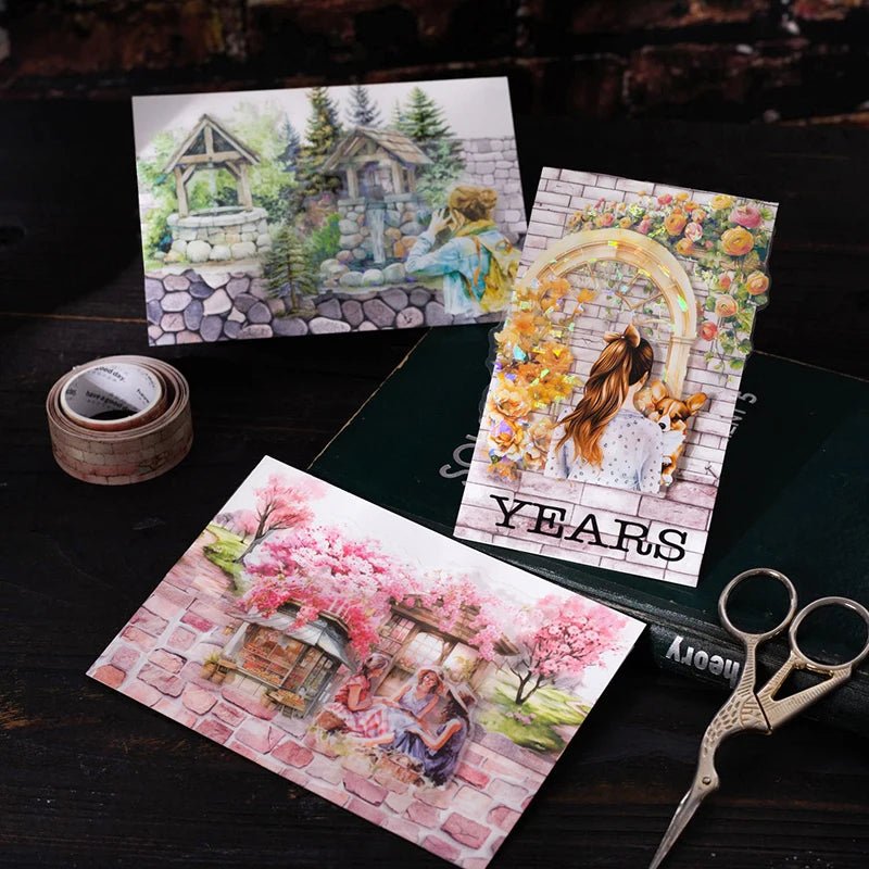 Washi Tape Gach Op Tuong 2 Cuon Hop Trang Tri Van Phong - Daisan Store