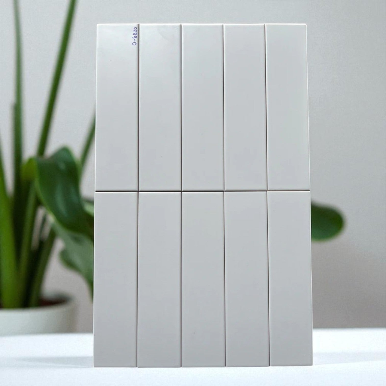 Gạch thẻ Việt Nam  KT 75*300 mờ xám nhạt loại 1 mã  0289-0