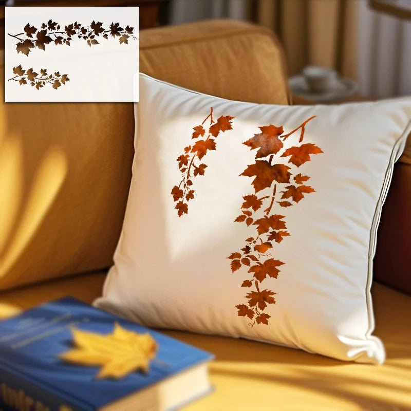 YOMDID 1pc Leaf Pattern PET Painting Hollow Out Stencil Reusable DIY Leaf Graffiti Airbrush Art Craft Decoration Template - Daisan Store