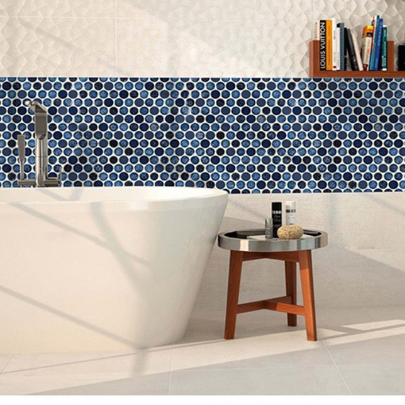 GẠCH MOSAIC CHẤM BI MÀU XANH DƯƠNG CB 128