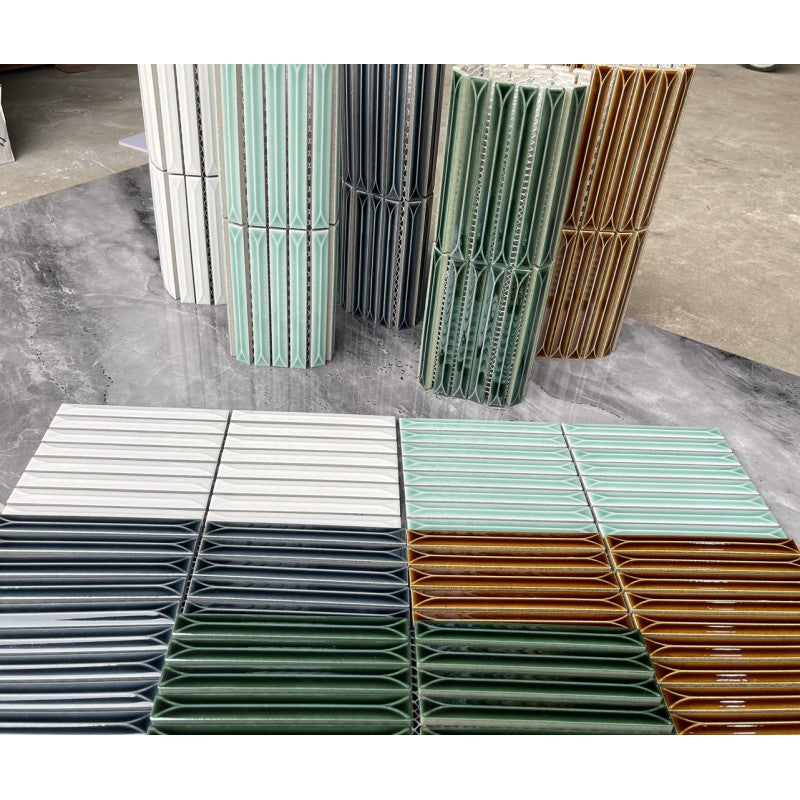 Gạch Mosaic Que Đũa MHT 306 Màu Xanh Ngọc