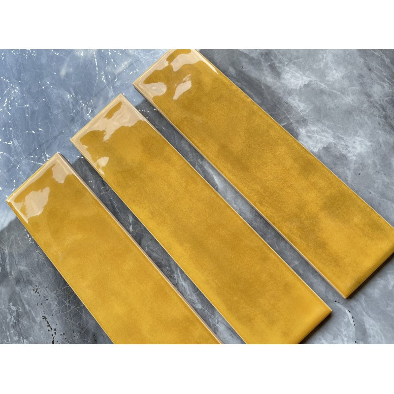 Gạch Thẻ Gợn Sóng 75x300 Màu Vàng 7532P8