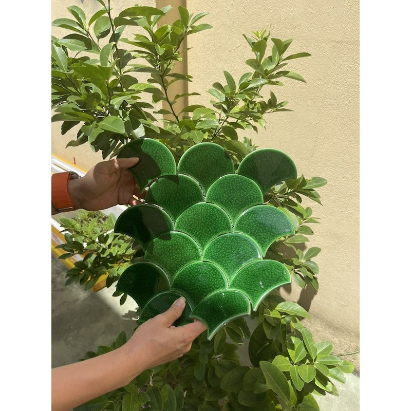 Gạch Mosaic Vảy Cá Rạn 2 lớp  MHF 8998