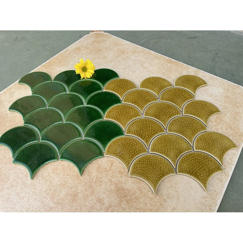 Gạch Mosaic Vảy Cá Rạn 2 lớp  MHF 8998