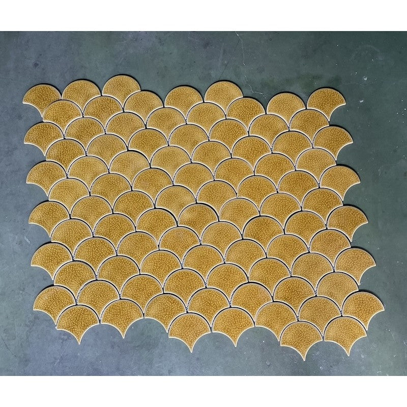 Gạch Mosaic Vảy Cá Rạn 2 lớp  MHF 8915