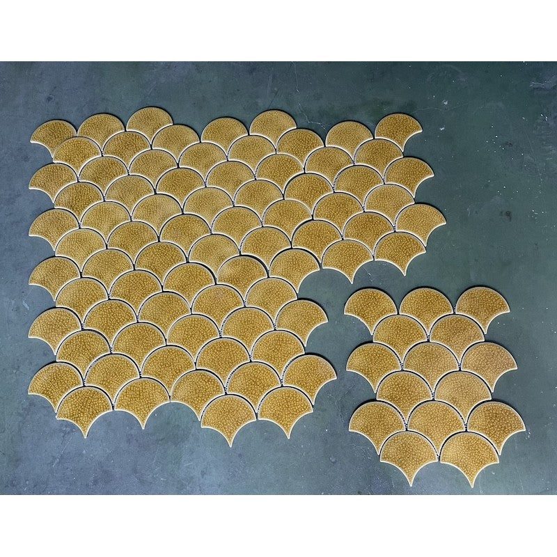Gạch Mosaic Vảy Cá Rạn 2 lớp  MHF 8915