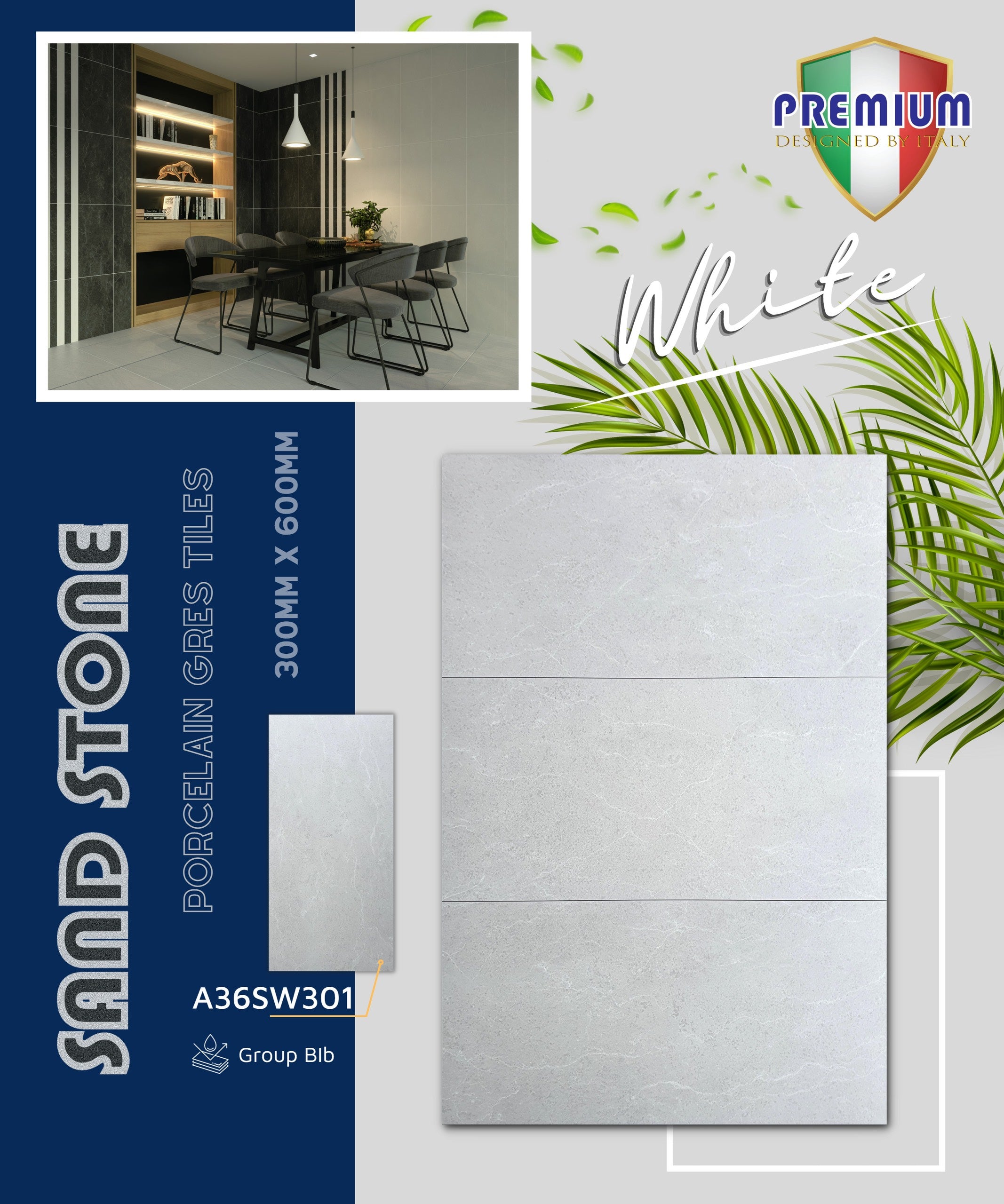 Gạch ốp lát Apodio A36SW301 (Matt)