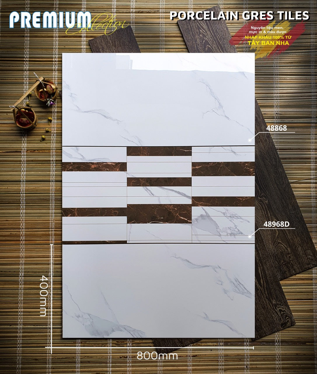 Gạch ốp lát Apodio 48868 48968D (Bóng)