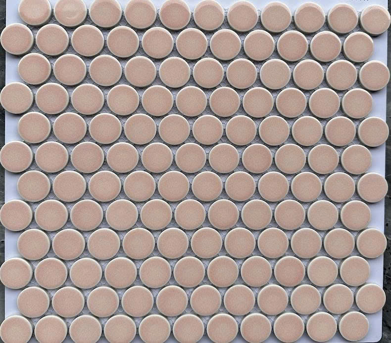 GẠCH MOSAIC CHẤM BI MÀU HỒNG CB 592