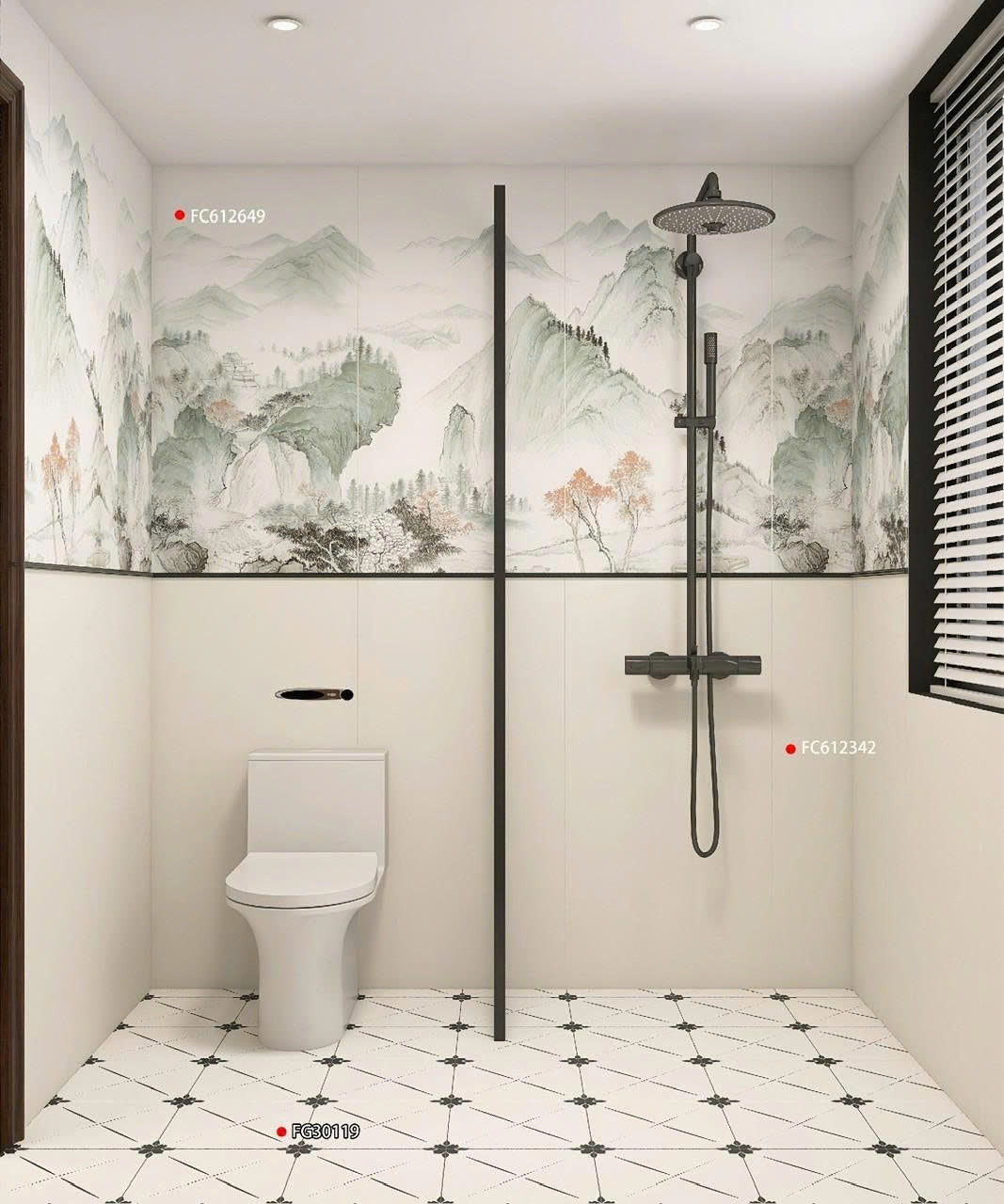 Gạch bông nhập khẩu xương đá KT 300x300mm FG30119